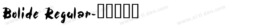 Bolide Regular字体转换